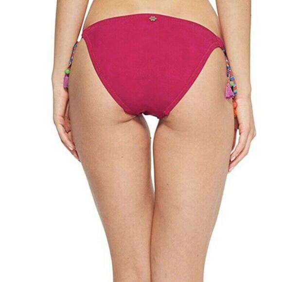 Nanette Lepore Vamp Side Ties Tassel String Bikini Bottom - Picture 6 of 8